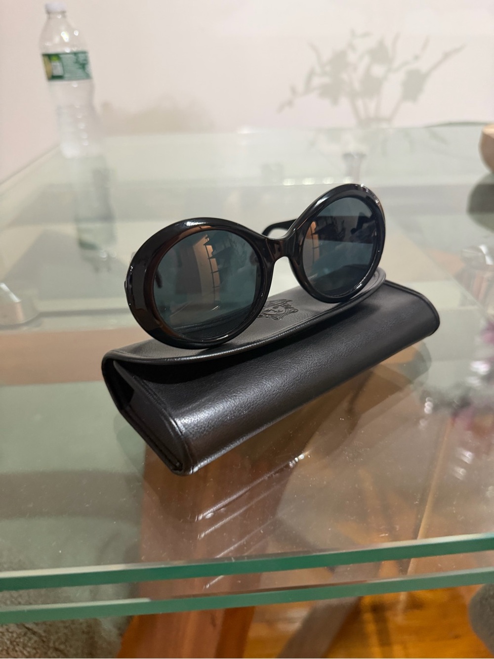 Versace Round Women's Sunglasses - Black